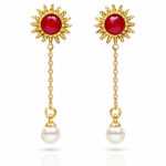Earrings, 18K Gold Plated Steel