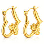 "Bees" Earrings, 18K Gold Plated Steel