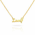 "Letter" Necklace, 18K Gold Plated Steel