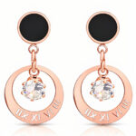 Earrings, 18K Gold Plated Steel