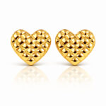 "Hearts" Earrings, 18K Gold Plated Steel