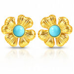 "Flowers" Earrings, 18K Gold Plated Steel