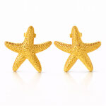 "Starfishs" Earrings, 18K Gold Plated Steel