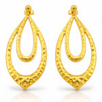 Earrings, 18K Gold Plated Steel
