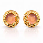 Earrings, 18K Gold Plated Steel