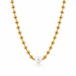 Necklace, 18K Gold Plated Steel