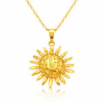 "Flower" Necklace, 18K Gold Plated Steel