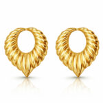 "Leafs" Earrings, 18K Gold Plated Steel