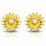 "Flowers" Earrings, 18K Gold Plated Steel