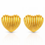 "Hearts" Earrings, 18K Gold Plated Steel