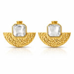 Earrings, 18K Gold Plated Steel