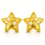 "Stars" Earrings, 18K Gold Plated Steel