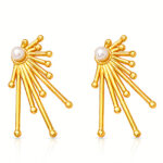 Earrings, 18K Gold Plated Steel