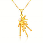 Necklace, 18K Gold Plated Steel
