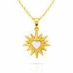"Heart" Necklace, 18K Gold Plated Steel