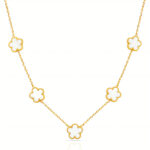 "Flower Meadow" Necklace, 18K Gold Plated Steel