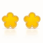 "Flowers" Earrings, 18K Gold Plated Steel